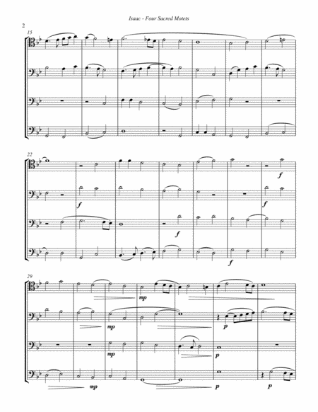 Four Sacred Motets For Trombone Quartet Ensemble Page 2