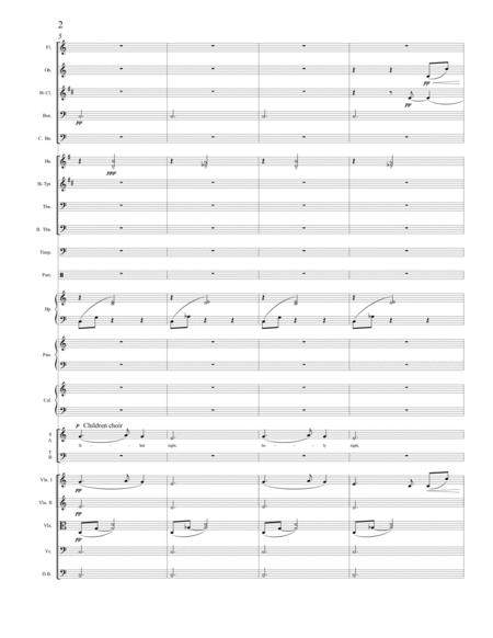 Franz Gruber Silent Night Orchestrated By Arkady Leytush For Children Satb Choir Piano And Symphony Orchestra Page 2