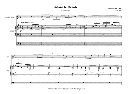 Frederick Frahm Adoro Te Devote For English Horn In F And Organ Page 2