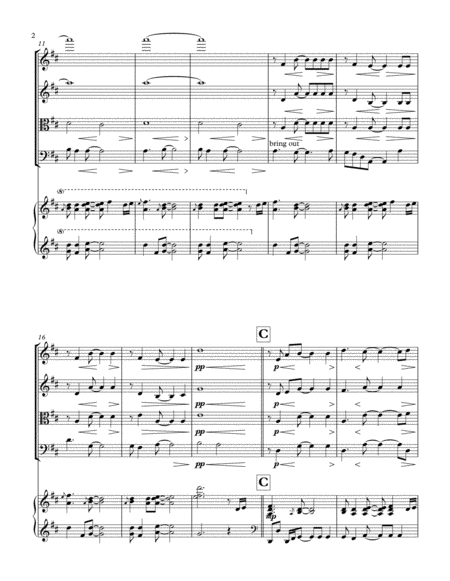 Free Fallin String Quartet Piano Page 2