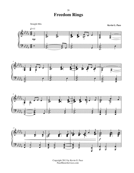 Freedom Rings Piano Solo Page 2