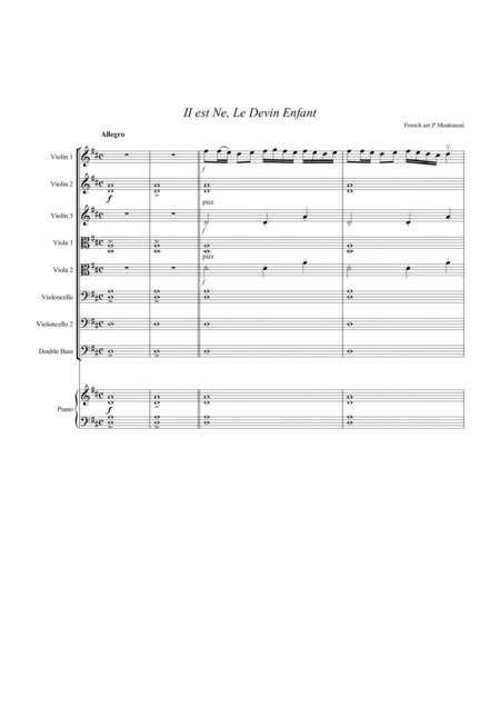 French Carol Il Est Ne For Easy Strings Page 2