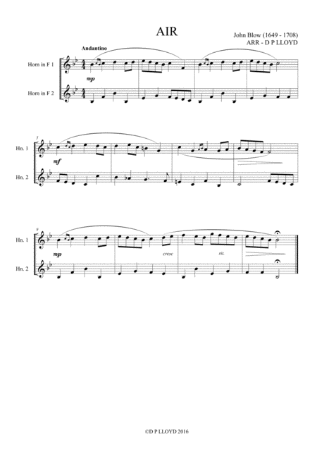 French Horn Duets 10 Baroque Duets Volume 1 Page 2