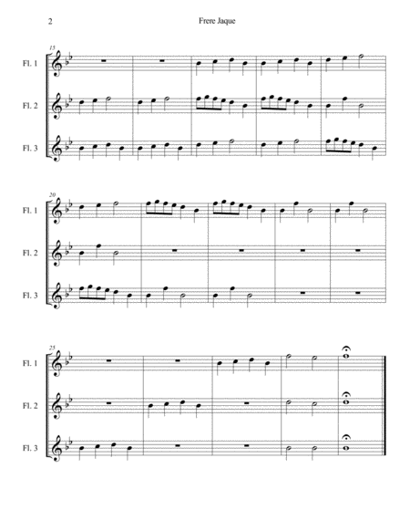 Frere Jaque For Three Flutes Page 2