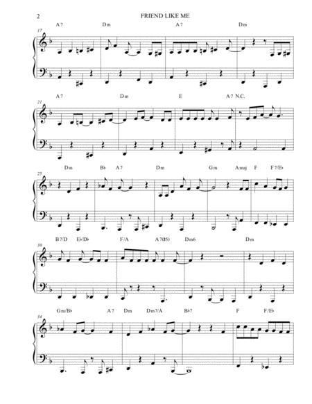 Friend Like Me Aladdin 2019 Alan Melken Sheet Music Easy Piano Page 2