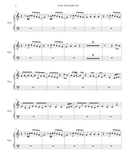 From The Inside Out Original Key Piano Page 2