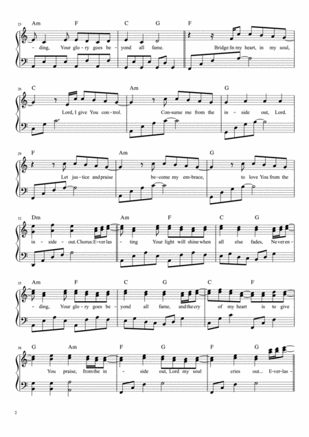 From The Inside Out Piano Vocal Guitar Page 2