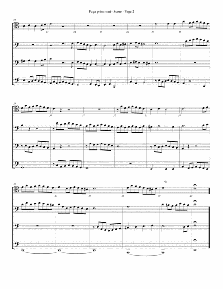 Fuga Primi Toni For Trombone Or Low Brass Quartet Page 2