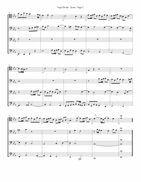 Fuge Eb Dur Fugue In Eb Major For Trombone Or Low Brass Quartet Page 2