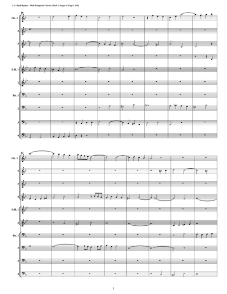 Fugue 04 From Well Tempered Clavier Book 1 Double Reed Choir Page 2