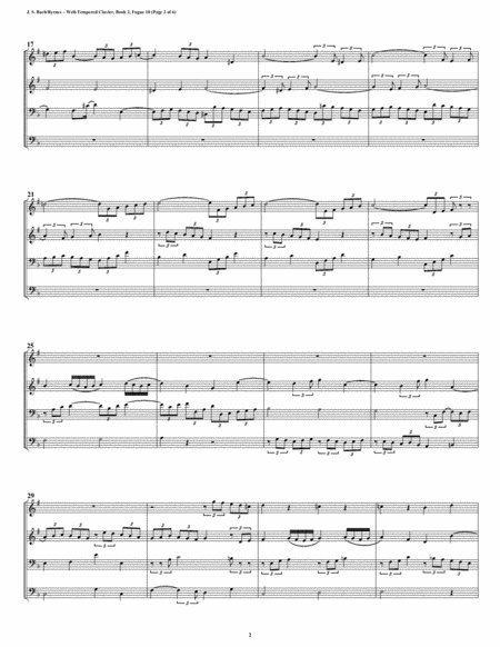 Fugue 10 From Well Tempered Clavier Book 2 Conical Brass Quartet Page 2