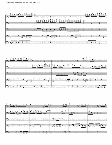 Fugue 21 From Well Tempered Clavier Book 1 Bassoon Quintet Page 2