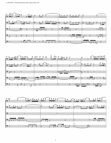 Fugue 23 From Well Tempered Clavier Book 1 Bassoon Quintet Page 2