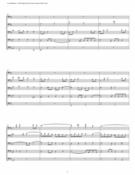 Fugue 23 From Well Tempered Clavier Book 2 Euphonium Tuba Quintet Page 2