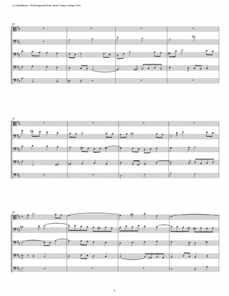 Fugue 23 From Well Tempered Clavier Book 2 Trombone Quintet Page 2