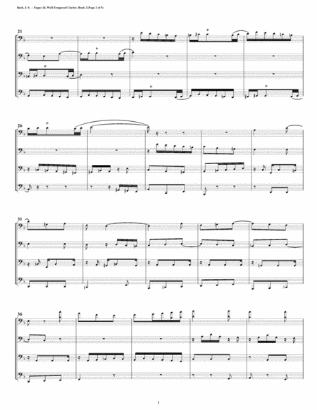 Fugue 24 From Well Tempered Clavier Book 2 Euphonium Tuba Quartet Page 2