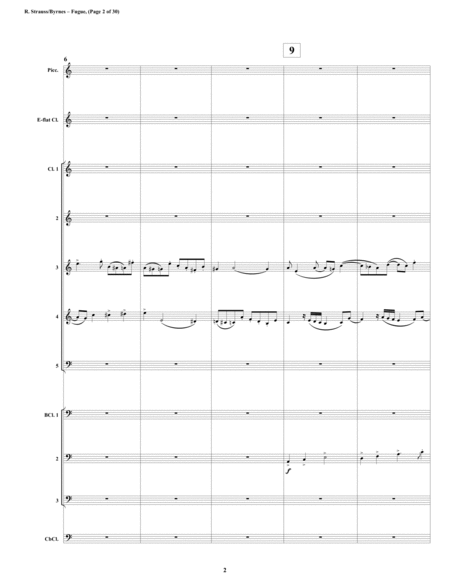 Fugue In A Minor By Richard Strauss For Clarinet Choir Piccolo Page 2