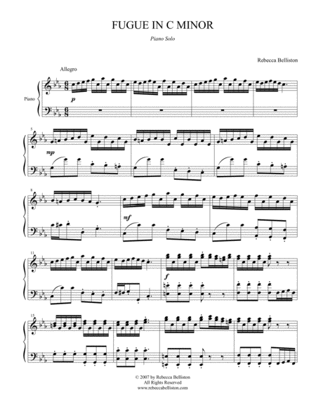 Fugue In C Minor Piano Solo Page 2