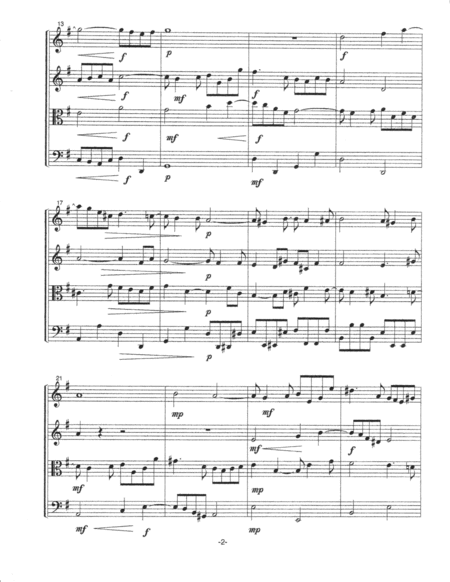 Fugue In E Minor 1994 For String Quartet Score And Parts Page 2