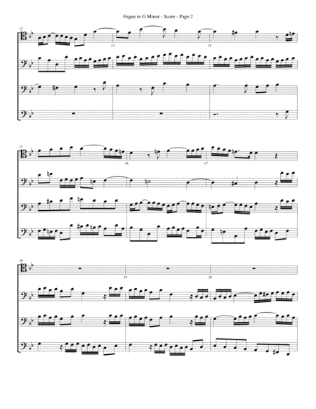 Fugue In G Minor The Great For Trombone Or Low Brass Quartet Page 2