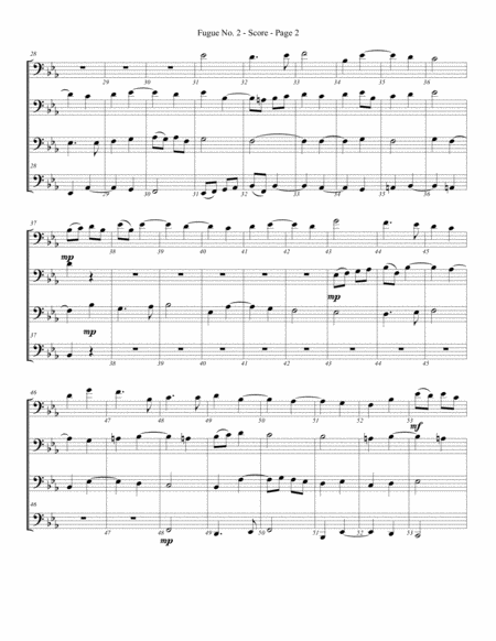 Fugue No 2 For Trombone Or Low Brass Quartet Page 2