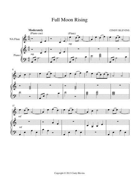 Full Moon Rising Native American Flute And Piano Page 2