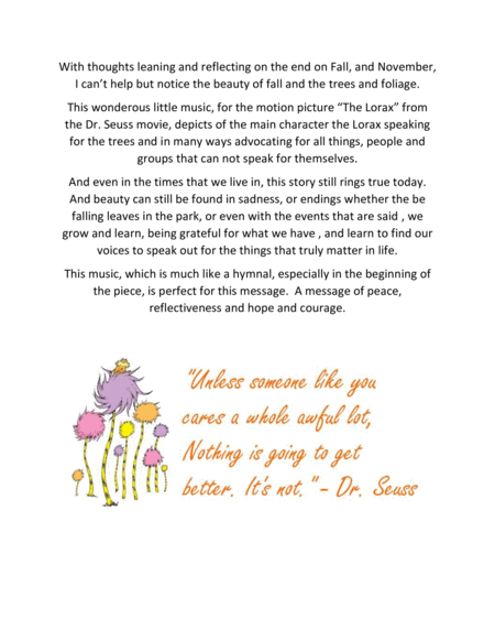 Funeral For A Tree From The Dr Seuss Movie Motion Picture The Lorax For Flute Choir Ensemble Page 2