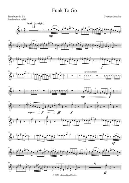 Funk To Go For Trombone And Piano Page 2