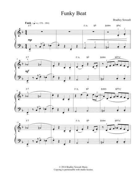 Funky Beat Solo Piano Page 2