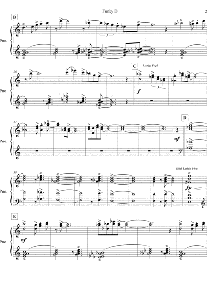 Funky D Piano Page 2