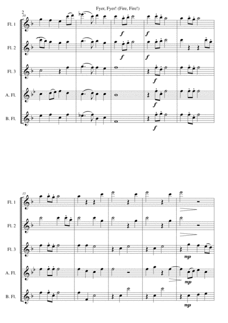 Fyer Fyer Fire Fire For Flute Quintet Page 2