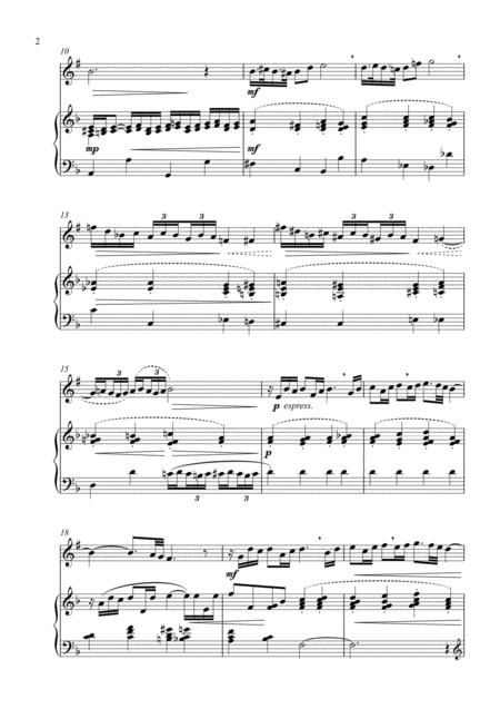 G Faure Vocalise Etude Trumpet And Piano Page 2