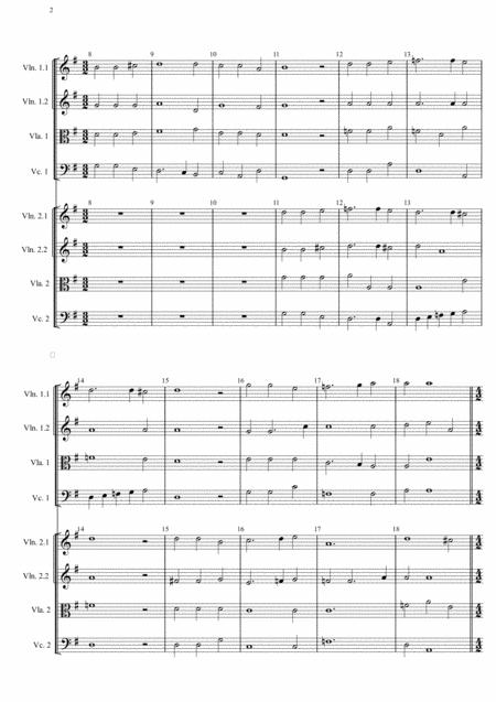 G Gabrieli Canzon Per Sonar Septimi Toni A 8 Ch 172 Arr For Double String Quartet Page 2