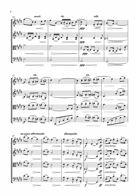 G Puccini Crisantemi String Quartet Score And Parts Page 2