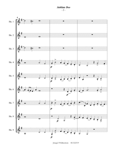 Gabrieli Jubilate Deo Ch 136 For French Horn Choir Page 2