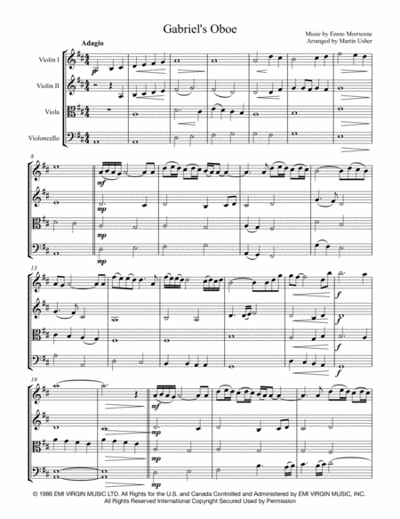 Gabriels Oboe For String Quartet Page 2
