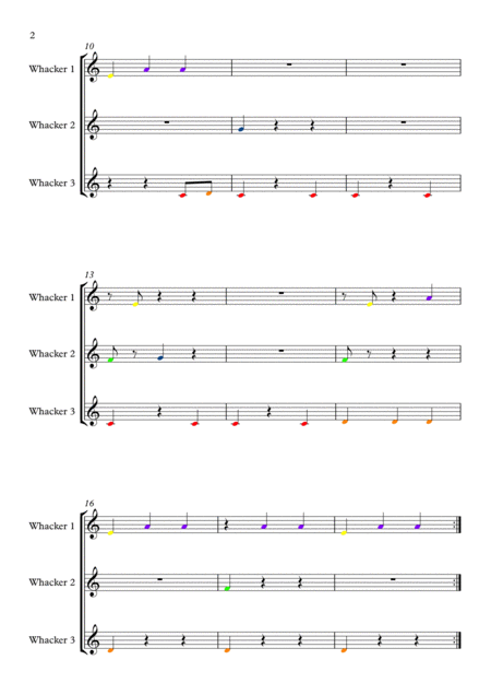 Game Of Thrones Theme For 8 Notes Diatonic Boomwhackers Page 2