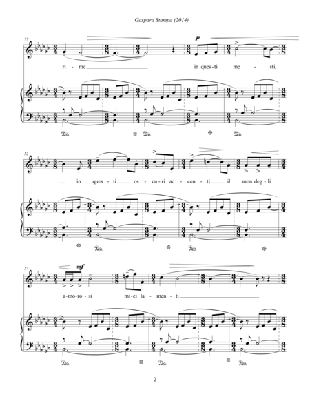 Gaspara Stampa 2014 For Soprano And Piano Page 2