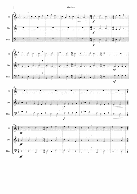 Gaudete For Wind Trio Page 2