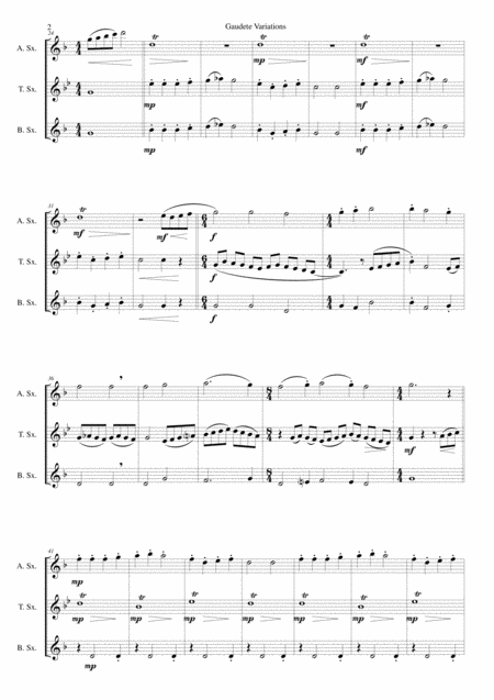 Gaudete Variations For Saxophone Trio Page 2