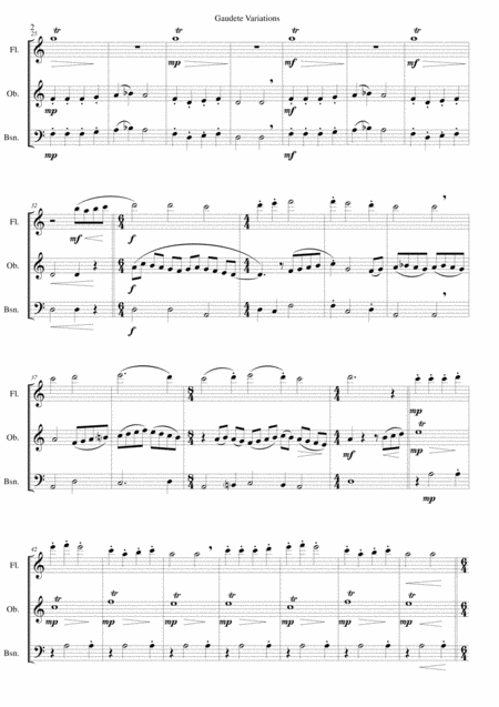 Gaudete Variations For Wind Trio Page 2