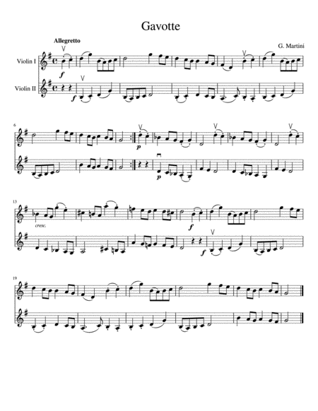 Gavotte Violin Duo Page 2