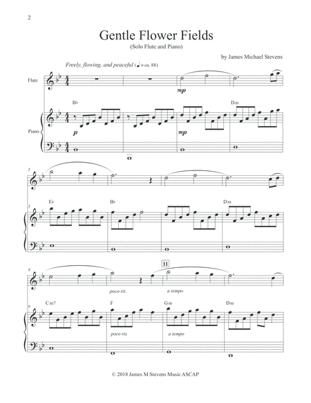 Gentle Flower Fields Flute Piano Page 2