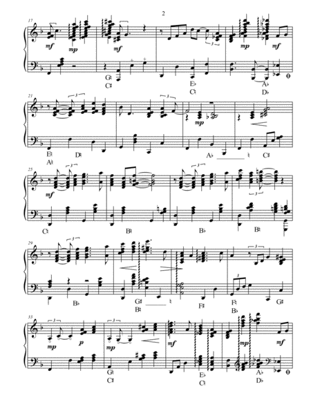 Georgia On My Mind For Pedal Harp Solo Page 2