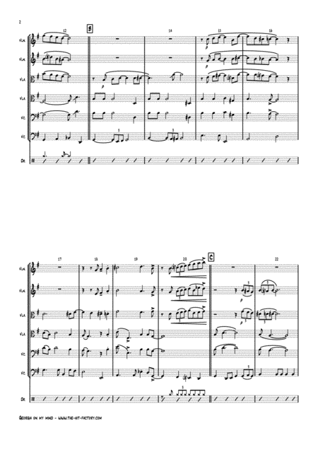 Georgia On My Mind Ray Charles String Quintet Page 2