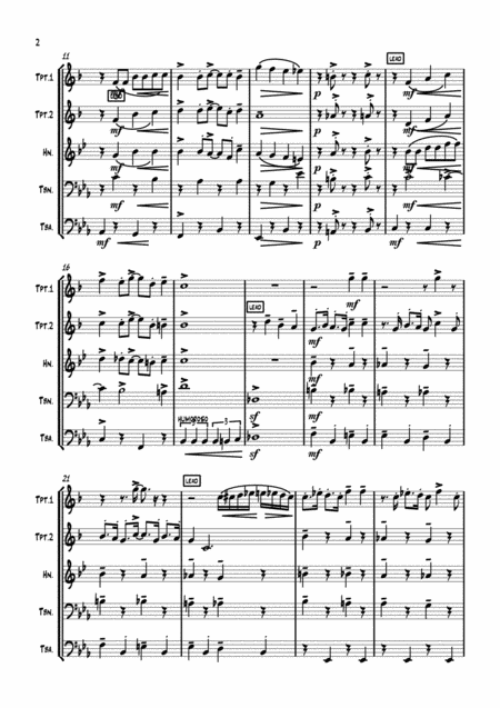 Gershwin Fascinating Rhythm Brass Quintet Page 2