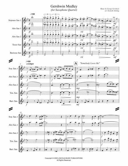 Gershwin Medley For Saxophone Quartet Satb Or Aatb Page 2