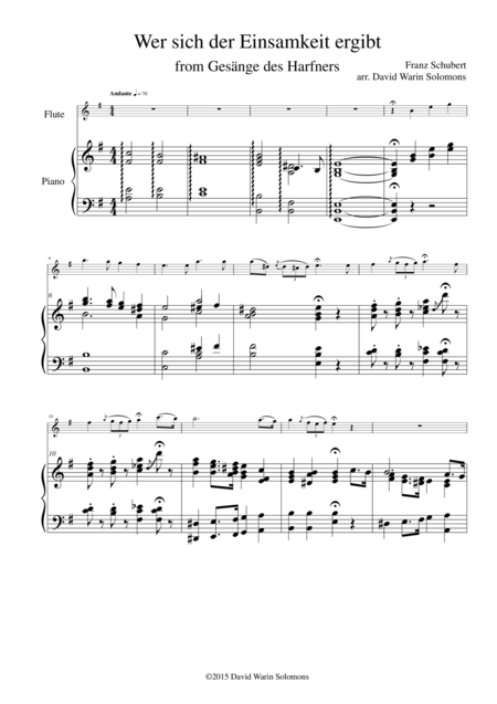 Gesnge Des Harfners Songs Of The Harpist For Flute And Piano Page 2