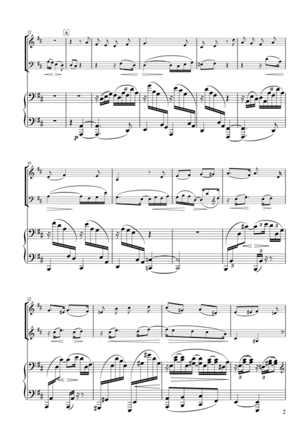 Gestillte Sehnsucht Zwei Gesnge Op 91 1 For Violin Violoncello Piano Page 2