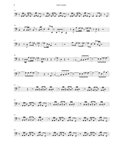 Get Lucky Easy Key Of C Bassoon Page 2